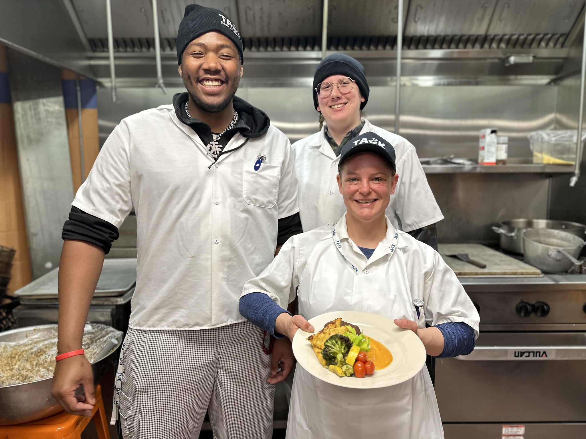 Students with meal
